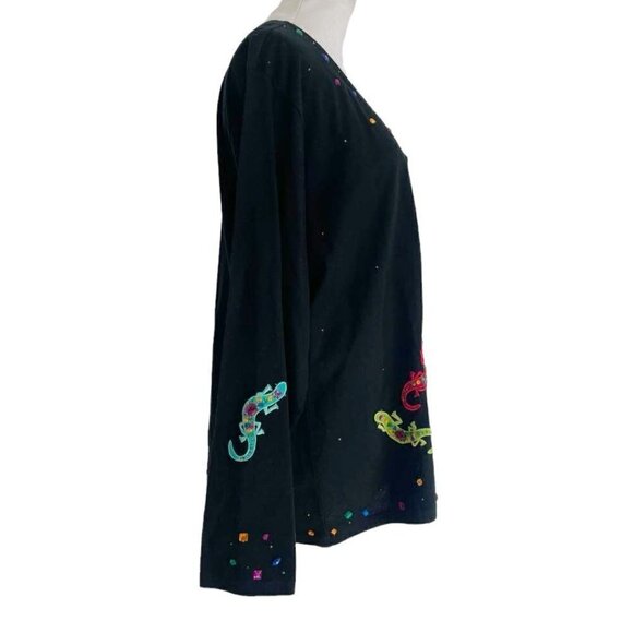 NEW Michael Simon Lite Size 2X Top Blouse Sweater Cardigan Button Up Art to Wear - Picture 3 of 7